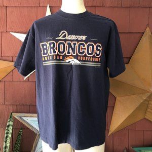 Vintage 1997 Denver Broncos Single Stitch T Shirt Softee Made In USA Size XL
